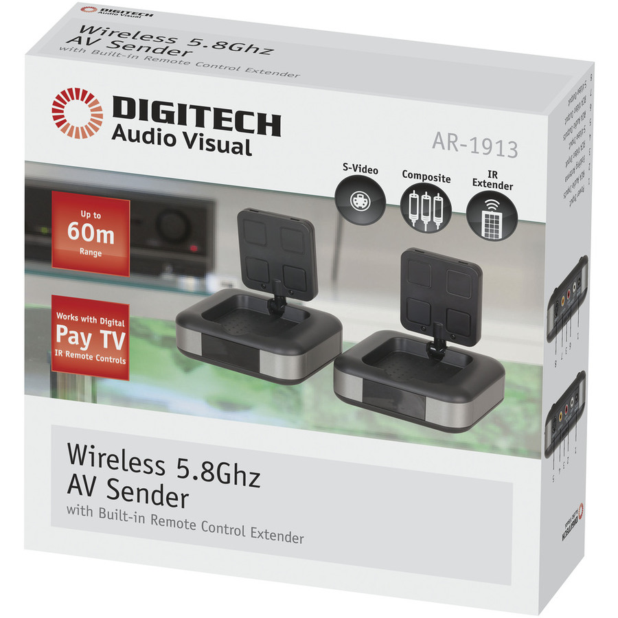 5.8GHz Wireless AV SenderReceiver with Wideband IR Extender