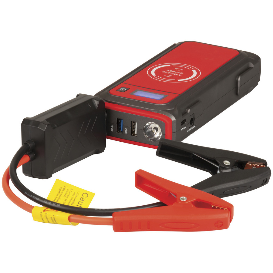 12V 850A Jump Starter and Powerbank with 10W Wireless QI Charger