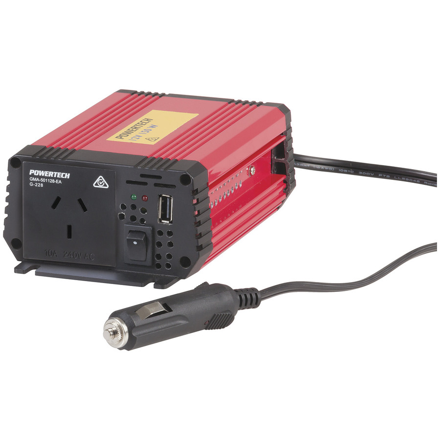 150W (450W Surge) 12VDC to 240VAC Inverter with USB