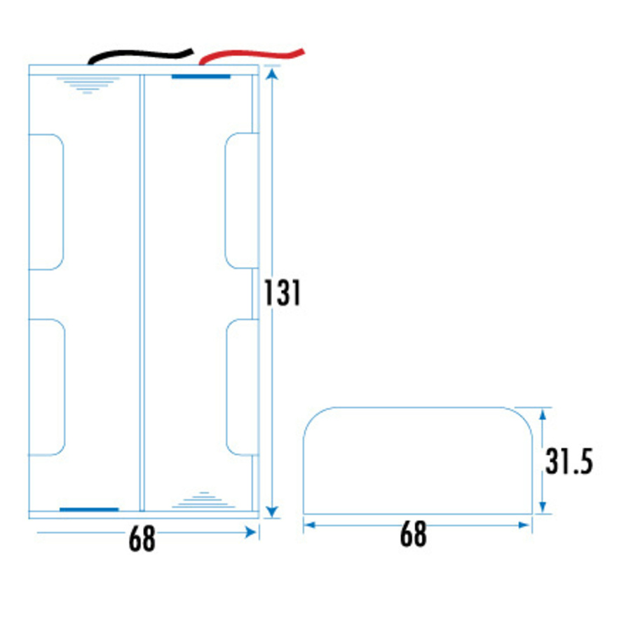 4 X D CELL 2 ROWS OF 2 Battery Holder