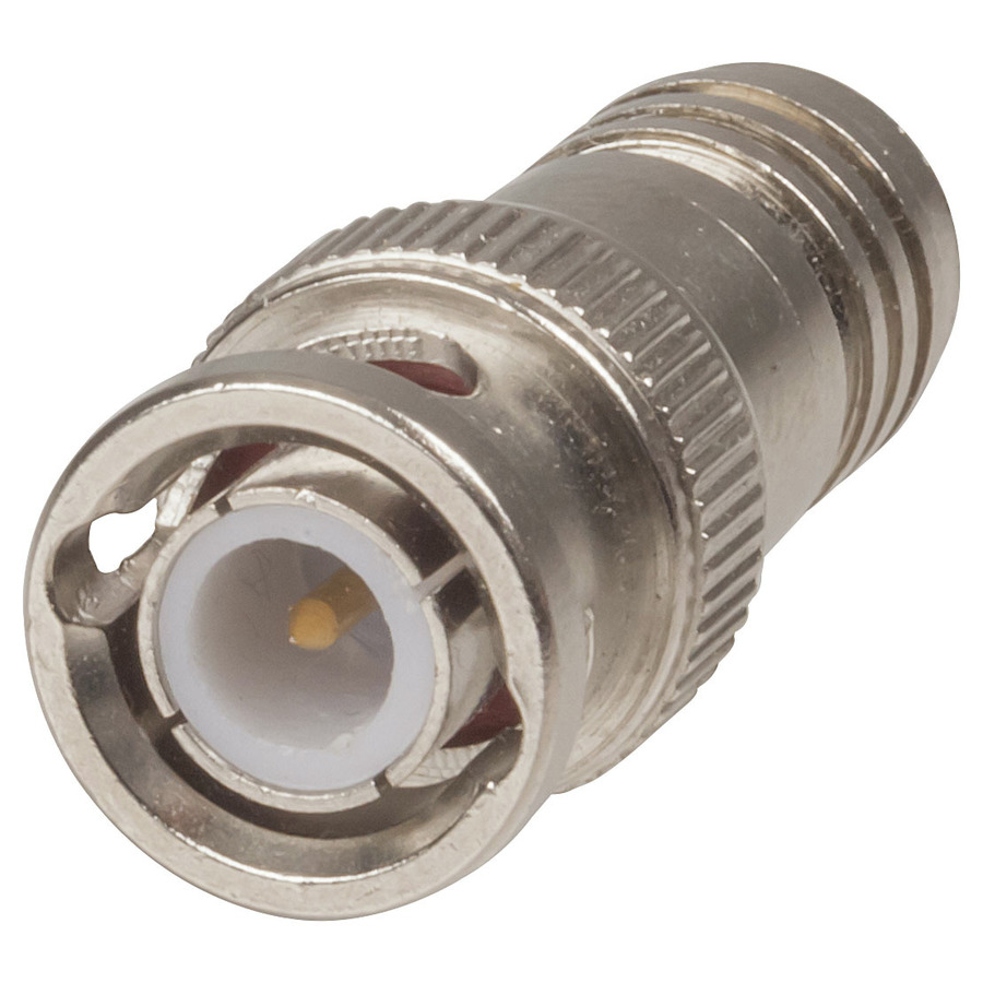 BNC Line Plug with Integral Crimp Ring & Centre Pin