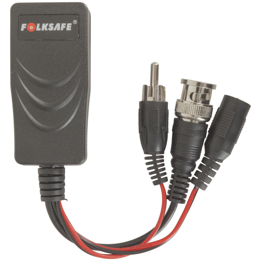 BNCRCAPower to Cat5e6 AHD Video Balun Kit