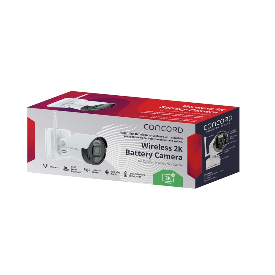 Concord Wireless 2K Battery Camera for Concord Wireless NVR Systems