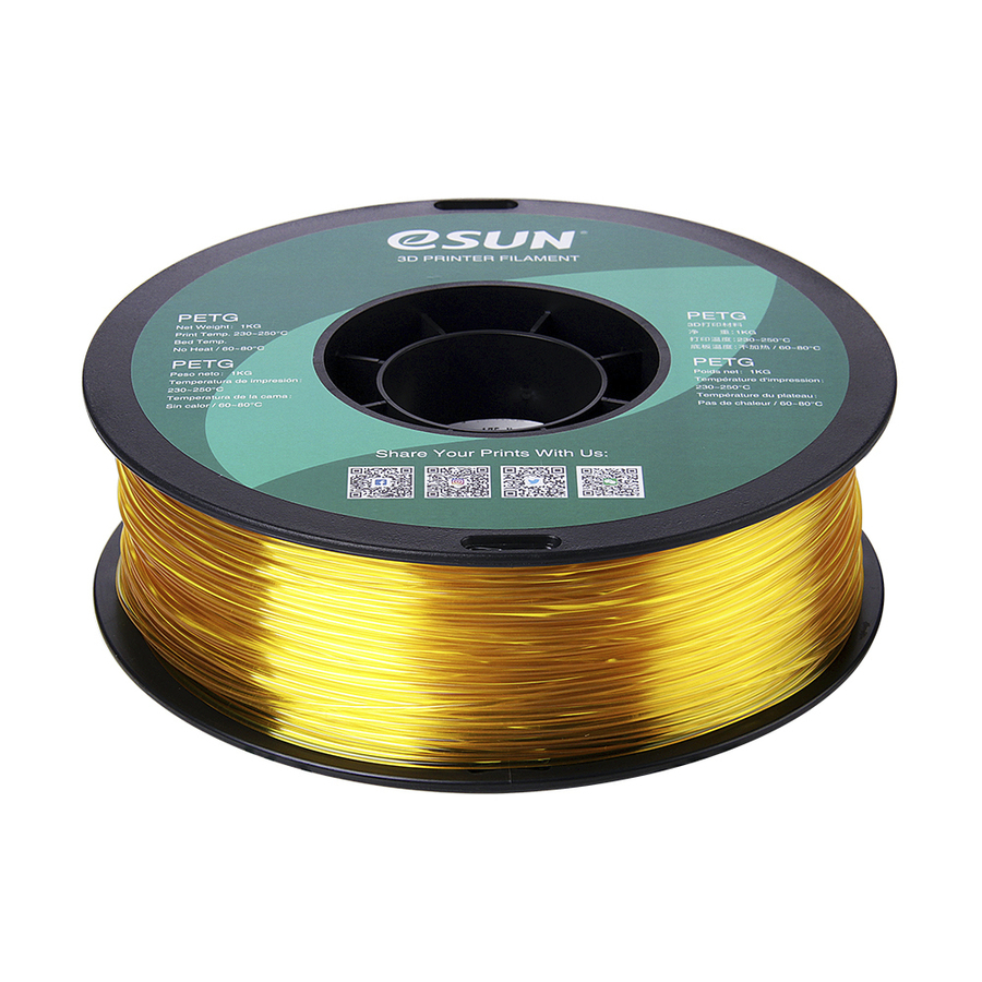 1.75mm Yellow eSUN PETG Filament 1kg Roll