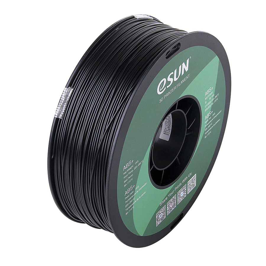 1.75mm Black eSUN ABS+ Filament 1kg Roll