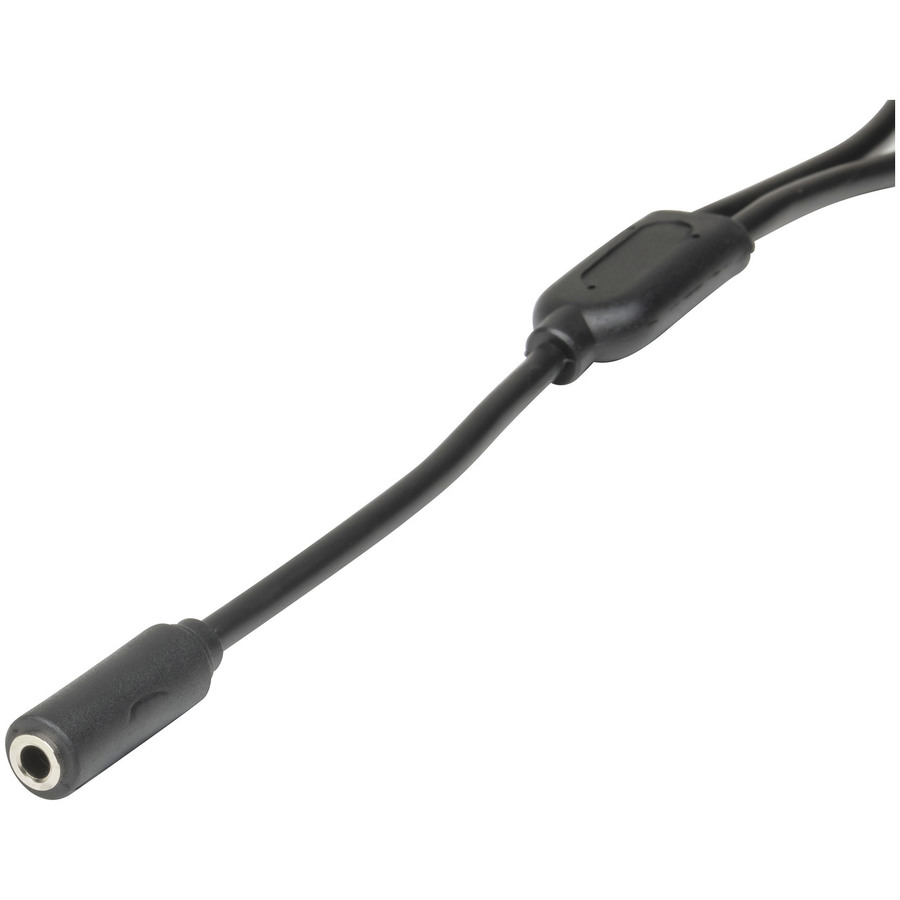 3.5mm 4P Skt - 2x3.5mm Plug Cable - 250mm