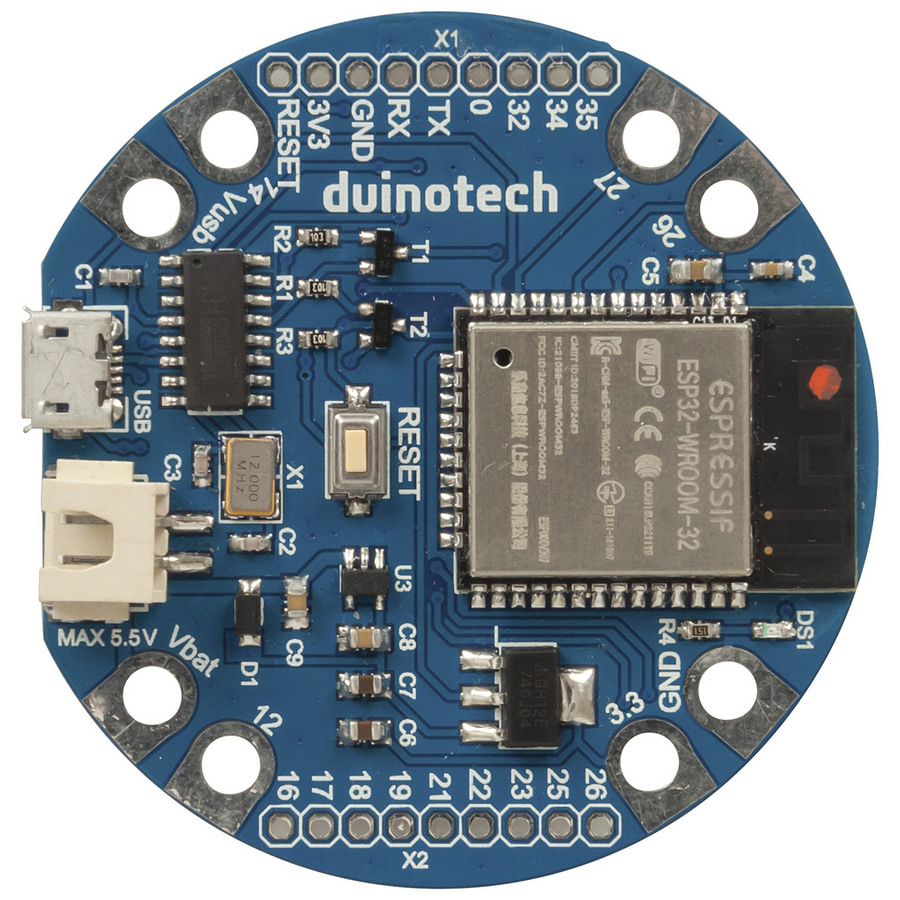 Duinotech Wearable ESP32 Development Board