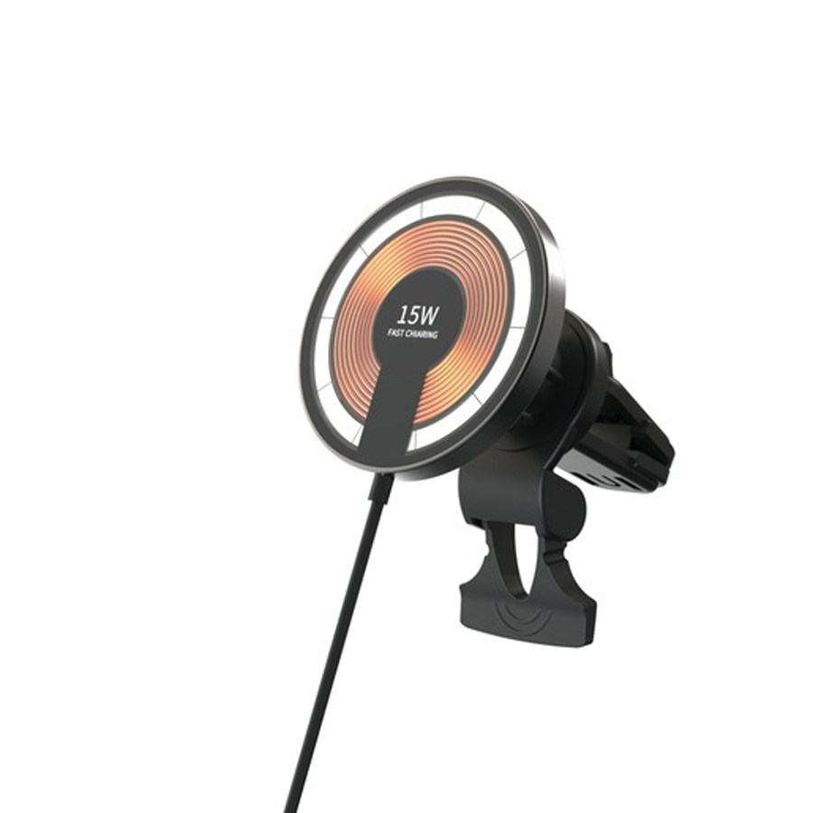 Premium 2-In-1 Magnetic Wireless Qi Car Charging Phone Mount 