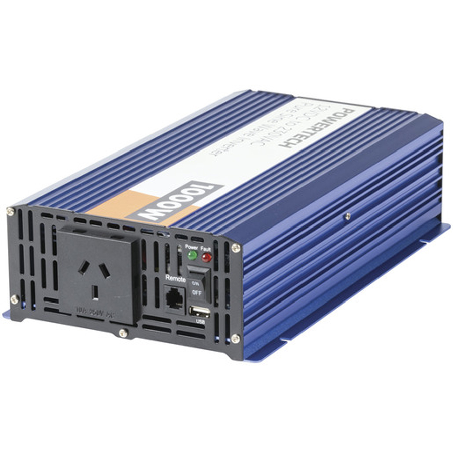 1000W 12VDC to 240VAC Pure Sine Wave Inverter - Electrically Isolated 