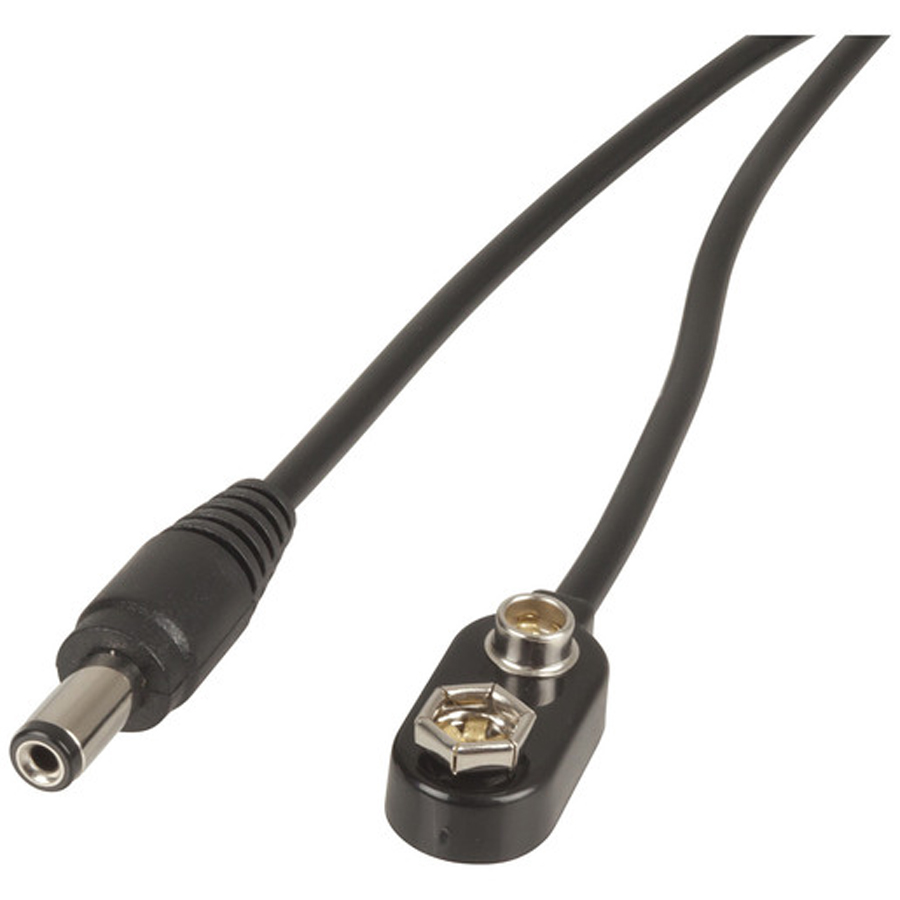9V Battery Snap DC Cable 2.1MM plug 0.3M 