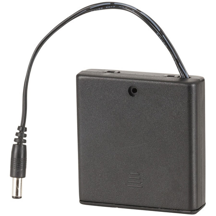 4 x AA Switched Battery Enclosure with 2.1mm DC Plug 