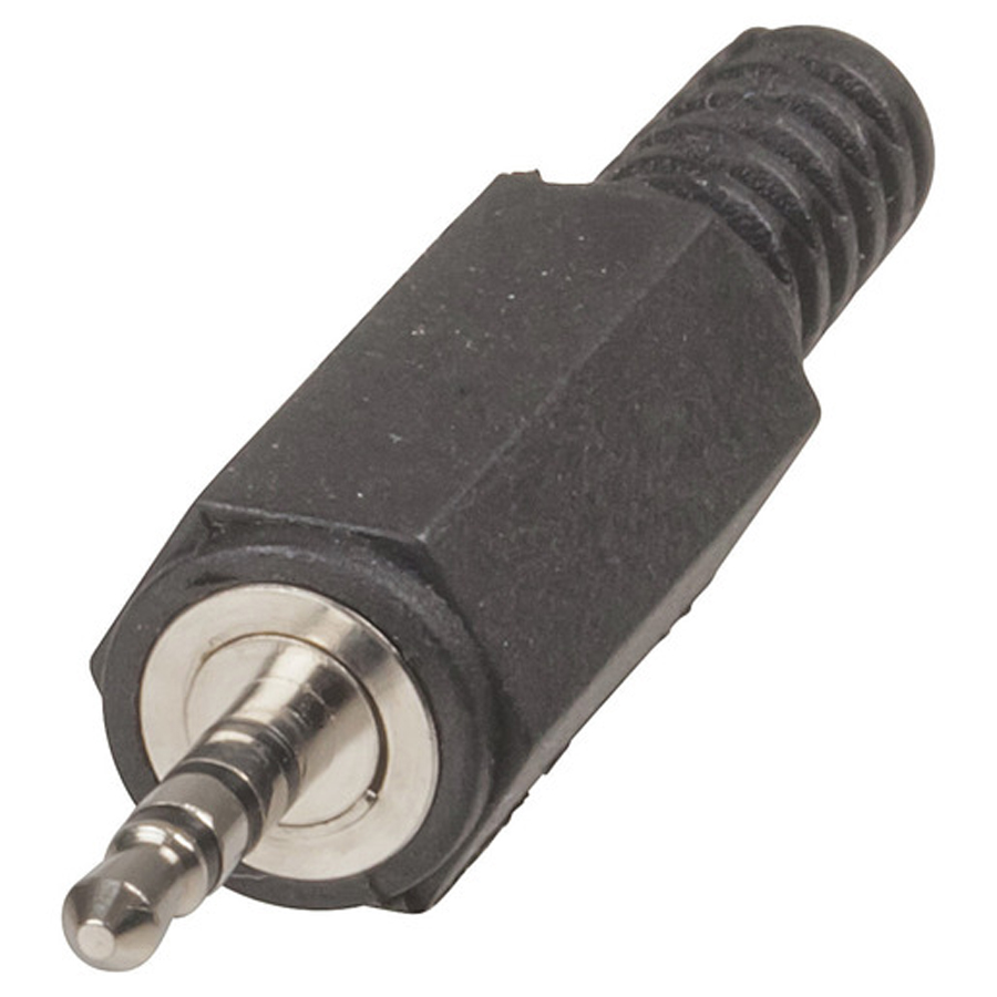2.5mm 4 contact Miniature Plug - Black 