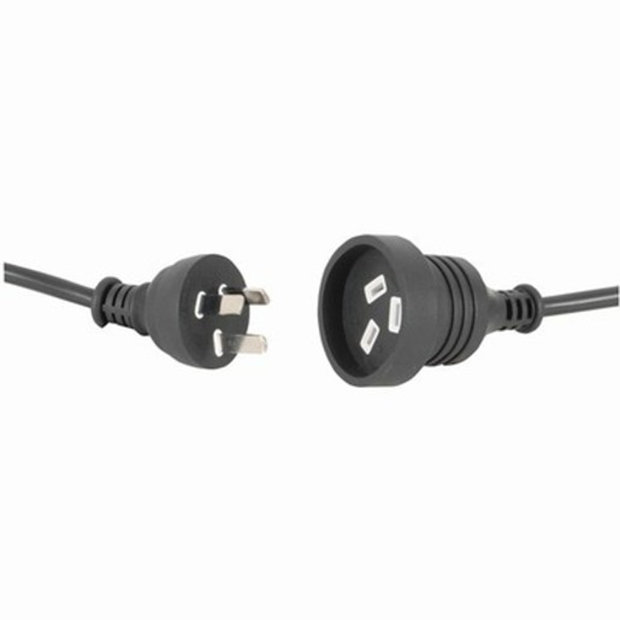 5m Black Mains Extension Cable 