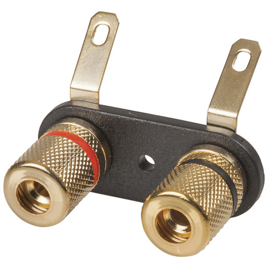 2 WAY Gold BANANA  SCREW TERMINALS 