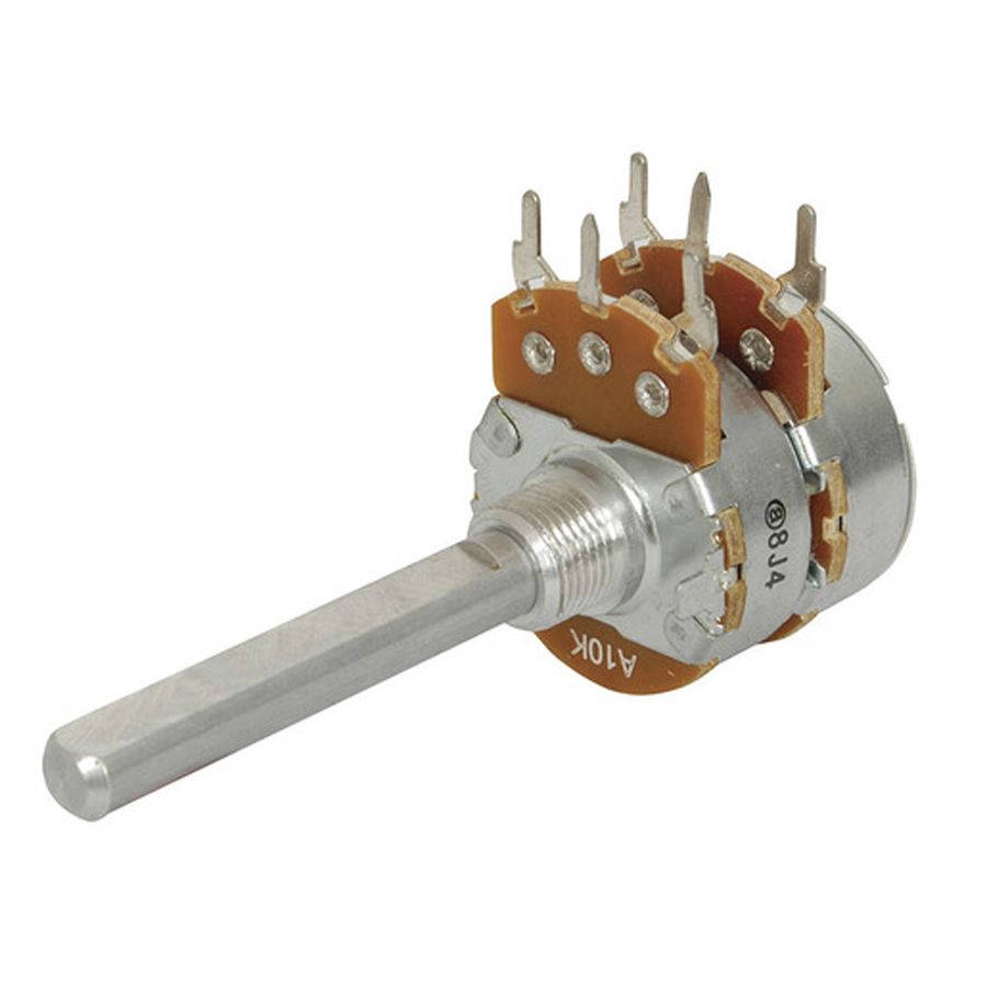 100k Ohm Linear (B) Double Gang 24mm Potentiometer 