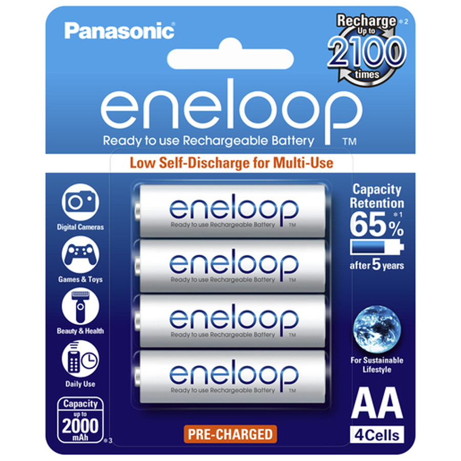 Panasonic Eneloop Ni-MH 1.2V 2000mAH - AA 4 Pack 