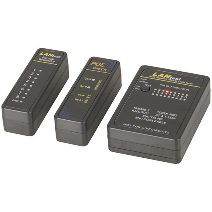 Mini Network Cable Tester with POE Finder 