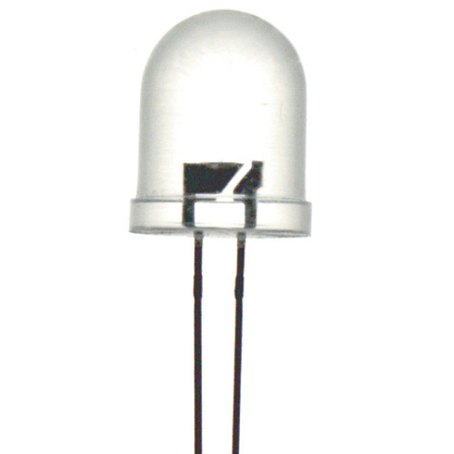 Red 10mm LED 9600mcd Round Clear 